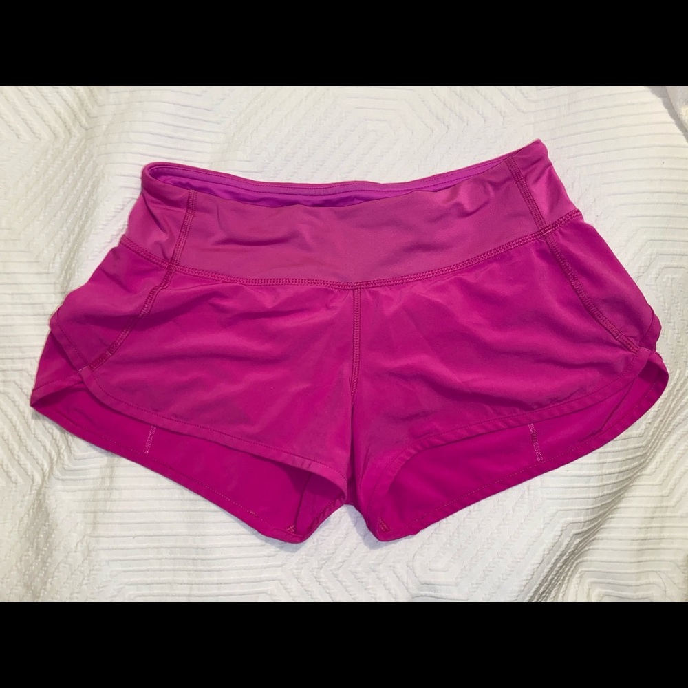 pink lululemon shorts
